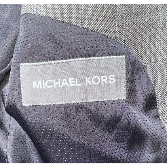 MICHAEL KORS Mens Gray Black Super Soft Blazer Sport Coat Suit Jacket Size 40S - Picture 11 of 12